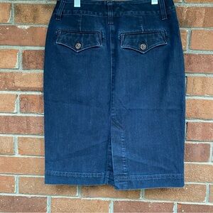 Red Engine Style Galaxie Denim Pencil Skirt Size 26